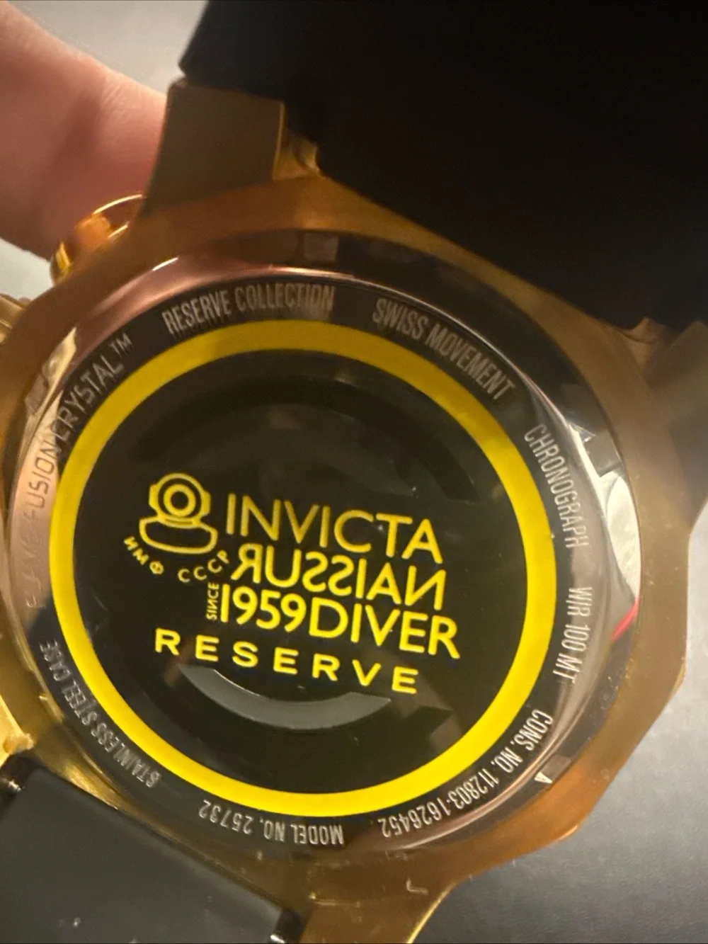 Invicta Men's 'Russian Diver' 25732 Blue Face Black Silicone Band